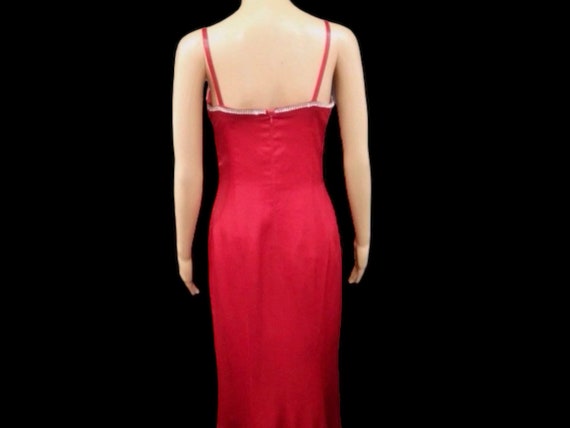 Vintage Alyce Designs Satin Dress Prom Party Rhin… - image 3