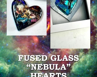Fused Glass "NEBULA" heart tutorial