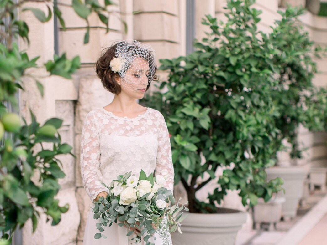 Bridal Blusher Birdcage Veil With Pearls Or Rhinestones Etsy