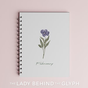 Fevereiro Mês de nascimento Flor prímula flor violeta arte digital padrão sem costura ilustração botânica decoração para casa, papel de parede, diário