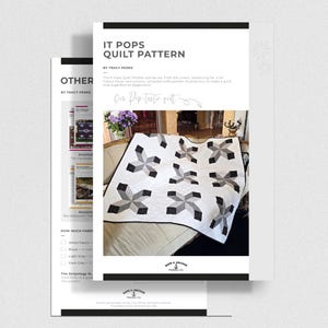 It Pops Quilt Pattern - Beginner Friendly Quilt Pattern