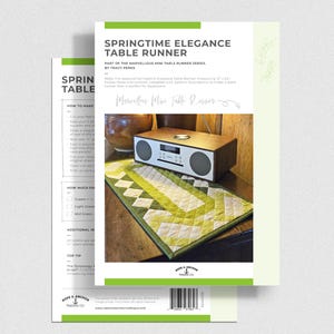 Springtime Elegance Table Runner Pattern - Beginner Friendly Quilter Pattern