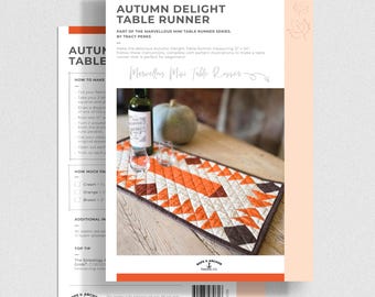 Wzór na bieżnik „Jesienna rozkosz” – wzór dla początkujących quilterów