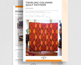 Twirling Columns Quilt Pattern - Beginner Friendly Quilt Pattern