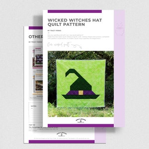 Wicked Witches Hat Quilt Pattern - Halloween Quilt Pattern, Wizard of Oz Quilt Pattern, Beginner Quilter