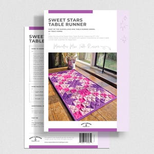 Sweet Stars Table Runner Pattern - Beginner Friendly Quilter Pattern
