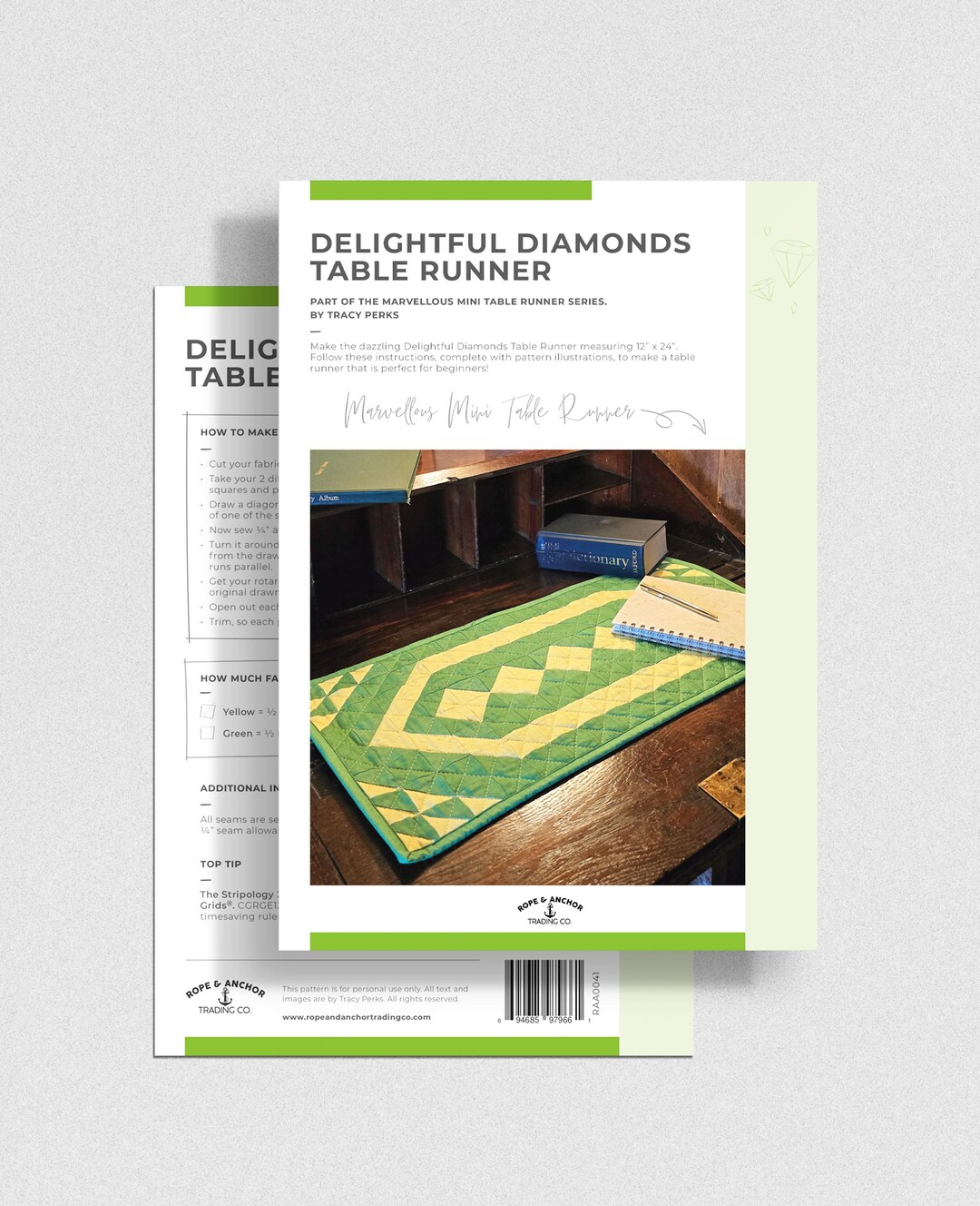 Delightful Diamonds Table Runner Pattern - Beginner Friendly Quilter ...