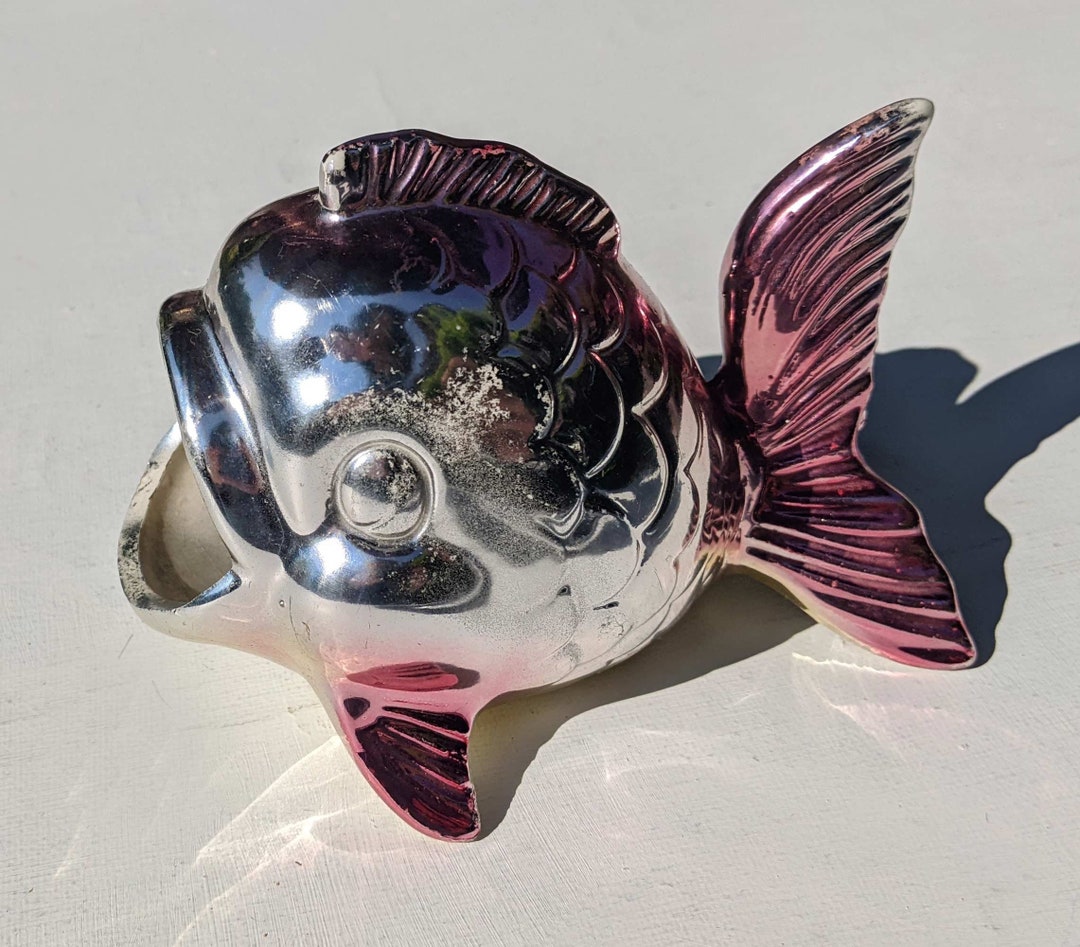 Lovely Quirky Vintage Bathroom Shiny Fish Ornament/container Etsy