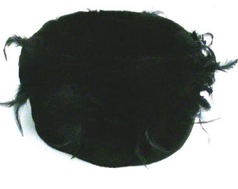 Sombrero vintage de plumas de piel sintética Dents, años 80 y 90
