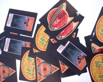 Postales vintage de Harley-Davidson, 4 diseños, varias copias de cada uno, 18 postales en total, fabricadas en 2003.