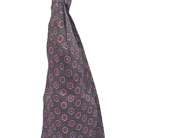 Vintage Tootal cravat, Tricel fibre, hexagonal paisley print, circa 1950's-60's