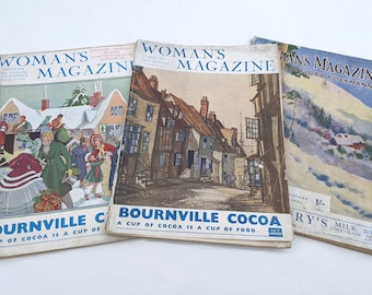 3 copie vintage di "Woman's Magazine" degli anni '30