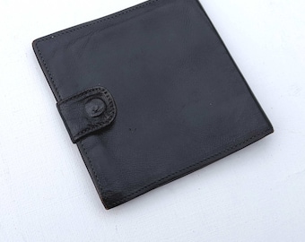 Stylish vintage black leather wallet, circa 1960's, Fathers' Day gift idea!