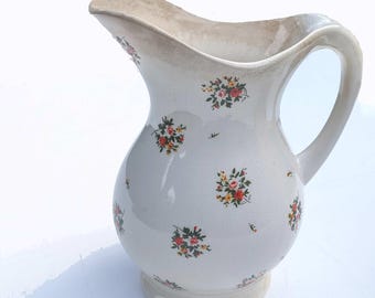 Vintage-Blumenkrug aus Shepherd's Heath, S. Fielding & Co., war Teil eines Sets, ca. 1970er-80er Jahre