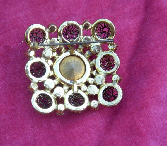 Absolutely stunning vintage large square brooch: … - image 4