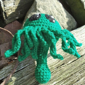 Crocheted Cthulhu Baby Rattle