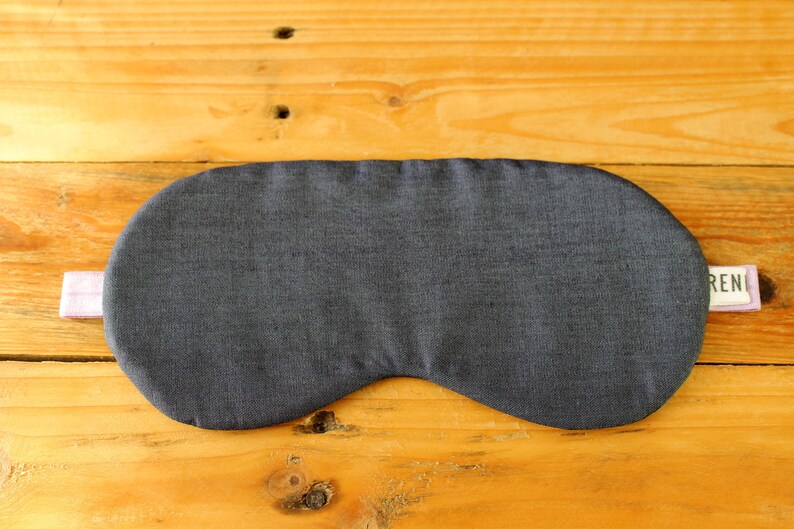 Dark denim chambray sleep mask