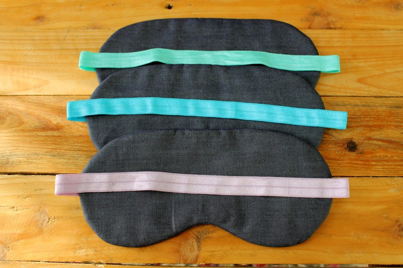 Dark denim chambray sleep mask