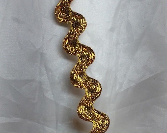 Zackenlitze 12 mm    gold  Lurex Glitzer   2m