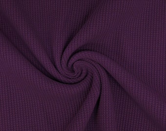 Waffelstrick Jersey Stoff violett oekotex Standard 100