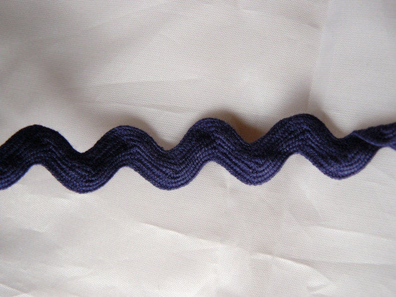 Zackenlitze Baumwolle 10 mm dunkelblau Bild 1