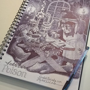 Poison Inktober Pen and Ink Drawing image 3