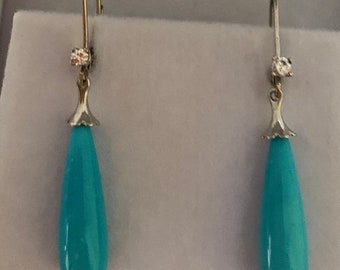 Natural Sleeping Beauty Turquoise Earrings
