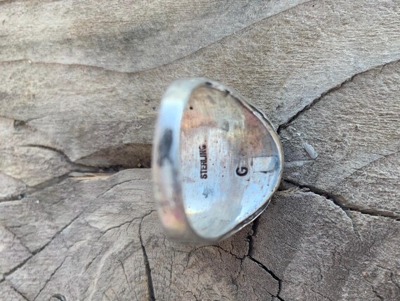 Native Bear Ring signed, size 10.25 - image 3