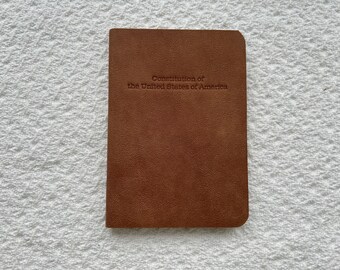 Edición en cuero La Constitución de los Estados Unidos y la Declaración de Independencia libro encuadernado en cuero - Tribe