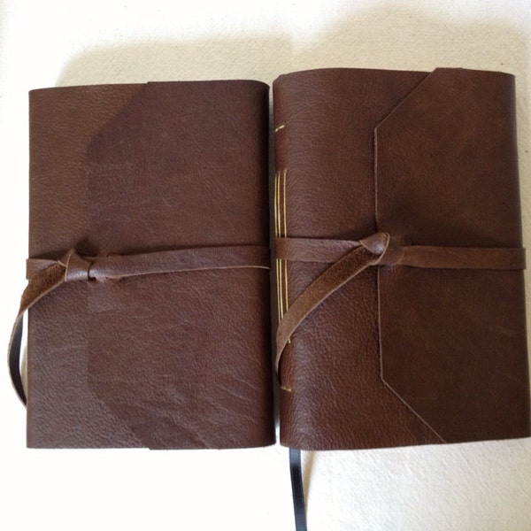 Leather Recovered  Slimline NIV  Bible  cowhide leather with matching lined journal