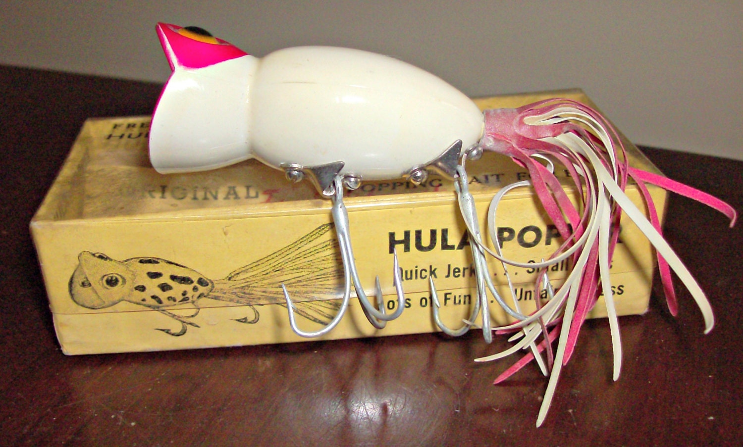 Vintage Arbogast Hula Popper Fishing Lure Etsy