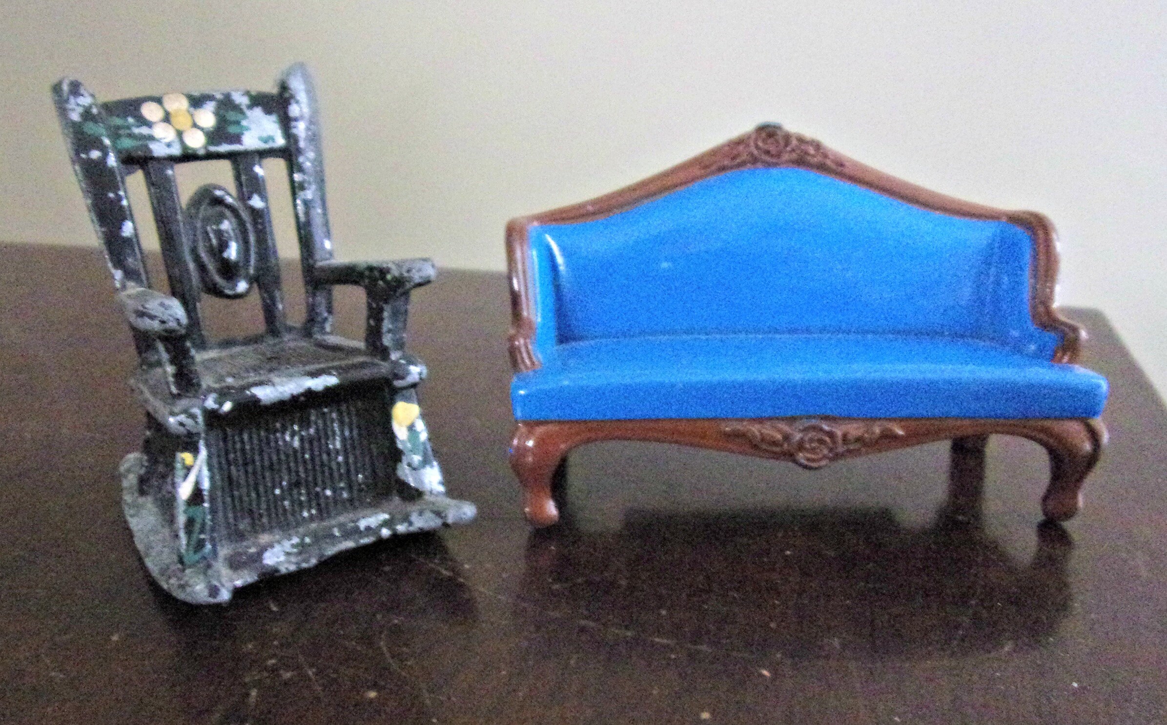 antique metal doll furniture