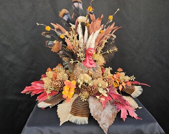 Turkey Floral-Thanksgiving Floral-Fall Floral-Thanksgiving Centerpiece-Thanksgiving Arrangement-Thanksgiving Table-Fall Centerpiece-Turkey