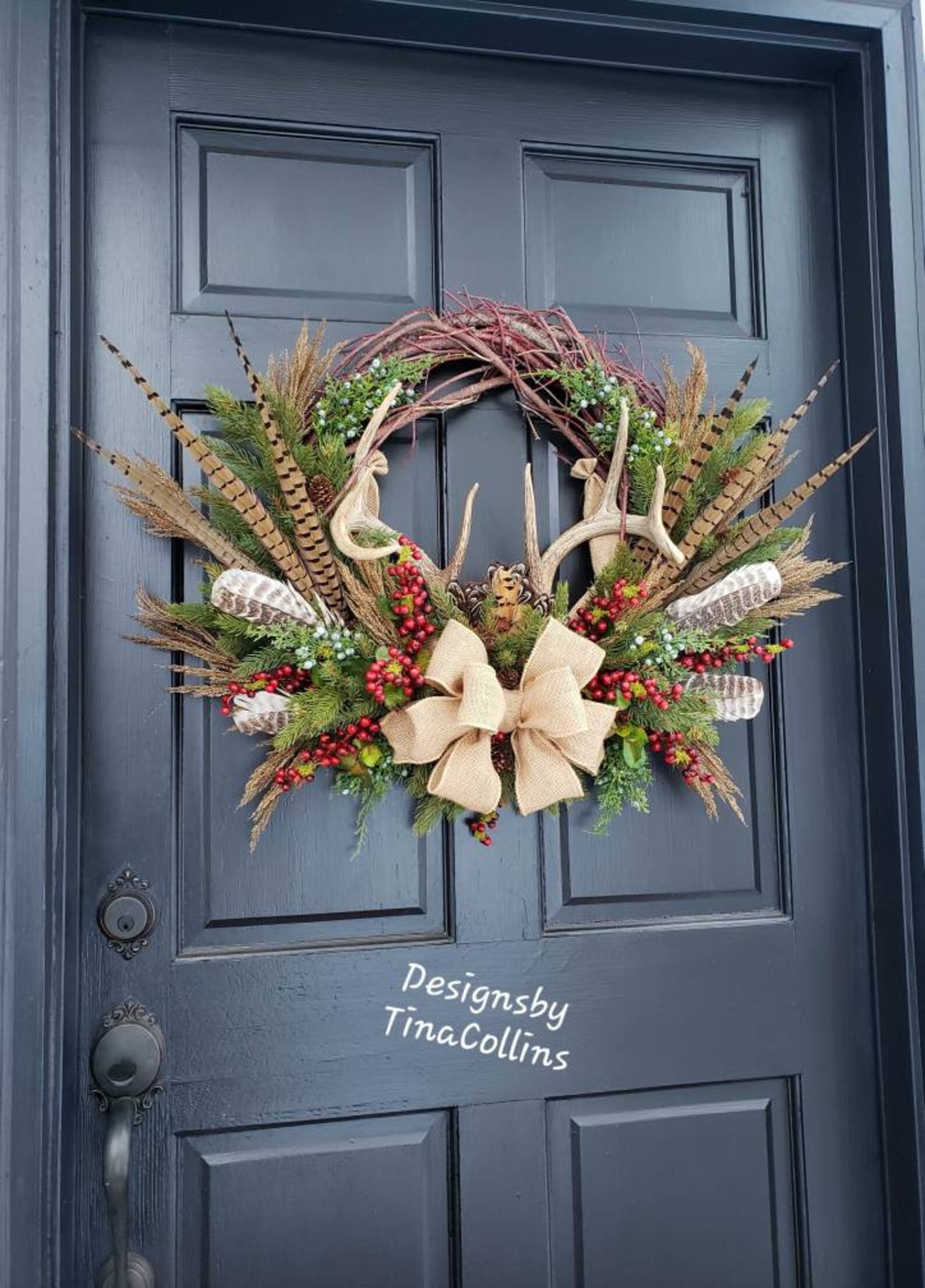 Antler Christmas Wreath 