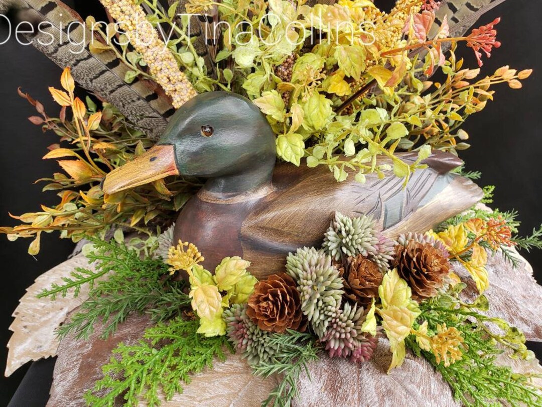 Duck Arrangementduck Floral Duck Hunters Sympathycabin Etsy