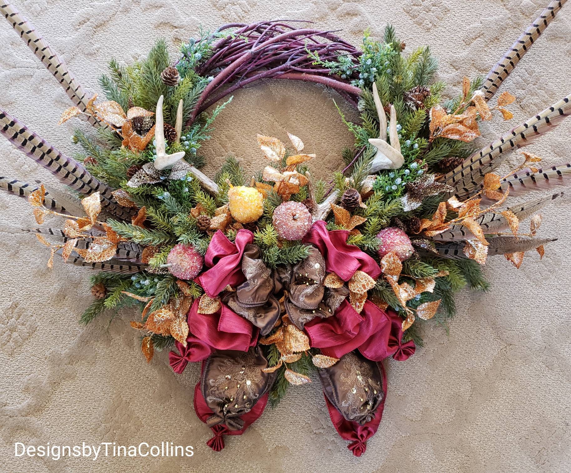 Antler Christmas Wreath 