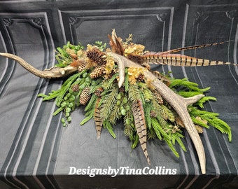 Elk Antler-Elk Antler Centerpiece-Elk Antler Arrangement-Elk Antler Floral-Elk Antler Decor-Lodge Centerpiece-Lodge Decor-Cabin Centerpiece