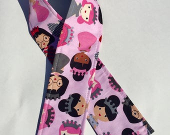 Gepolsterte Trageriemen-Abdeckung, Hals Gurt-REVERSIBLE-gepolstert-DSLR-rosa Prinzessin schwarze Tupfen, Fotograf Dankeschön, Fotografie