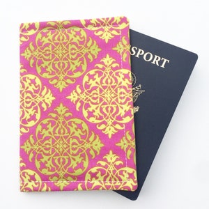 Passport Cover Passport Holder Wallet Travel Passport Case Cute Travel Gift -Student Green Hot Pink Paisley Chevron Polka Dots, Kids Passpor