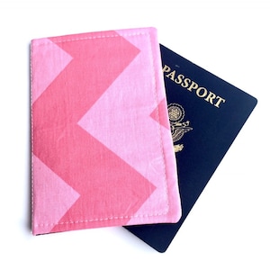 Passport Cover Passport Holder Passport Wallet Travel Passport Case Coupon Holder Cute Travel Bridesmaid Gift Pink Chevron Brown Dots