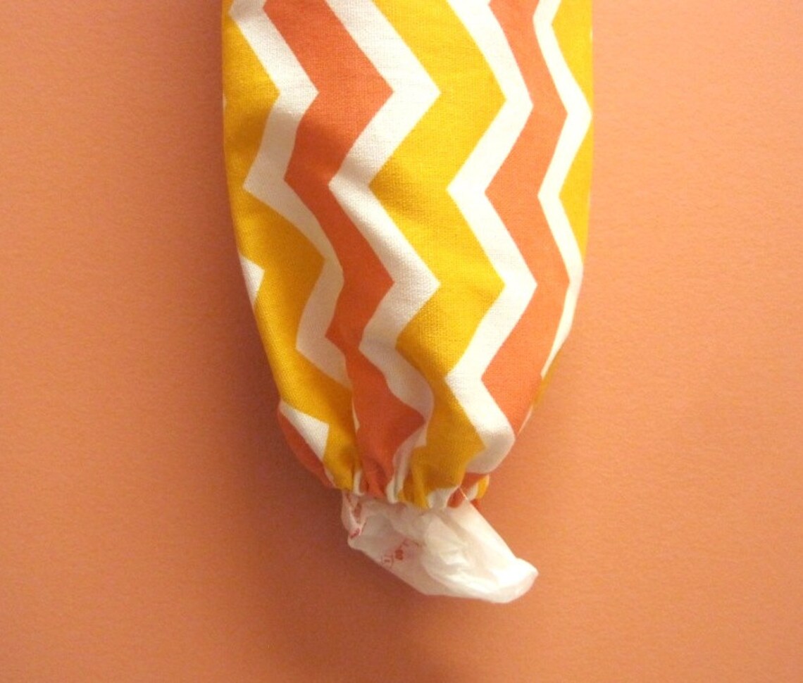 Plastic Grocery Bag Holder Storage Cute Chevron Zig Zags Etsy