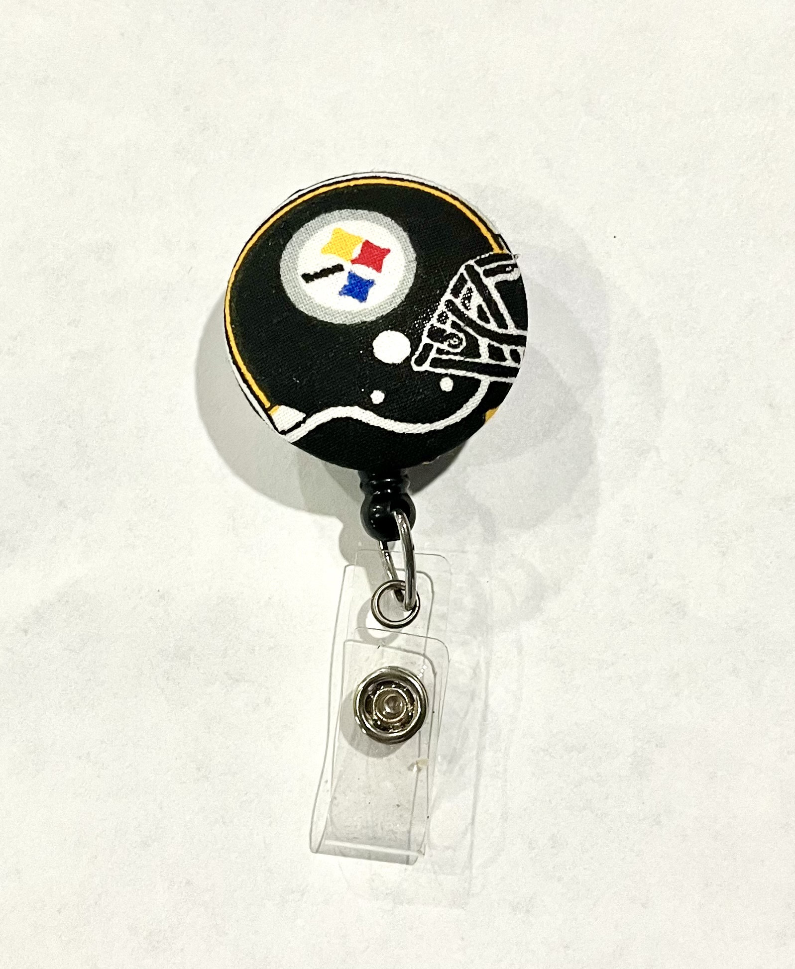 Pittsburgh Steelers Metal Badge Clip Portable Retractable Reel ID Badge Clip