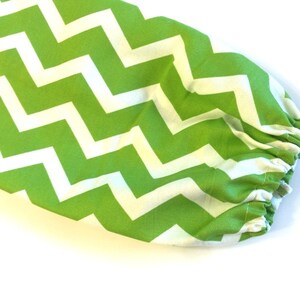 Plastic Grocery Bag Holder, Storage, Organizer, Dispenser Cute Green Chevron Stripes Housewarming Gift, Bridesmaid Gift, Wedding Gift image 2