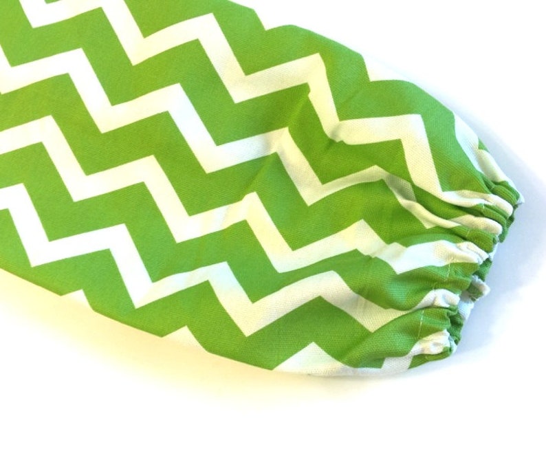 Plastic Grocery Bag Holder, Storage, Organizer, Dispenser Cute Green Chevron Stripes Housewarming Gift, Bridesmaid Gift, Wedding Gift image 2