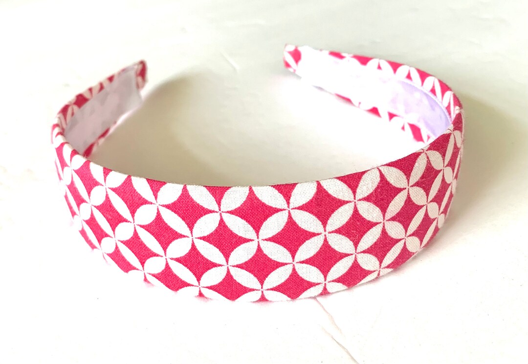 Headband Hot Pink Fuchsia Fabric Covered Girls Headbands Adult Etsy