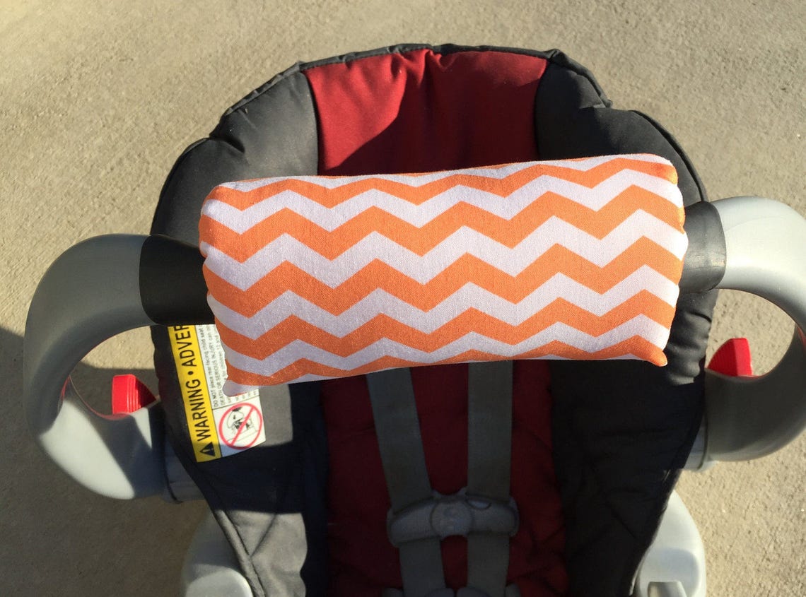 Car Seat ARM PAD Handle Wrap Arm Cushion Orange Chevron Etsy
