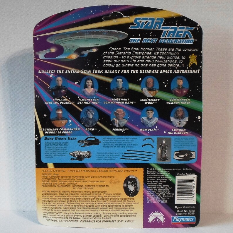 Vintage Star Trek The Next Generation Borg 1992 Playmates Toys Unopened Package