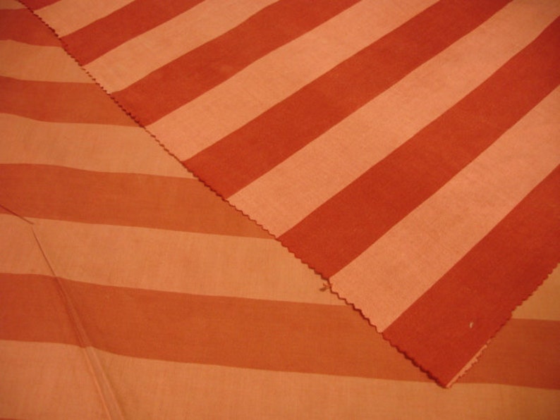 Vintage 1920's French Ticking/upholstery Fabric Two Tone Etsy