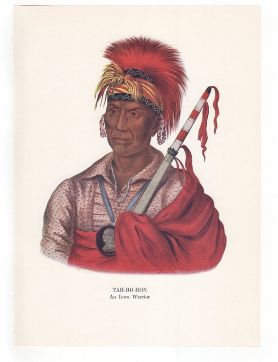 Vintage Native American Indian Print 
