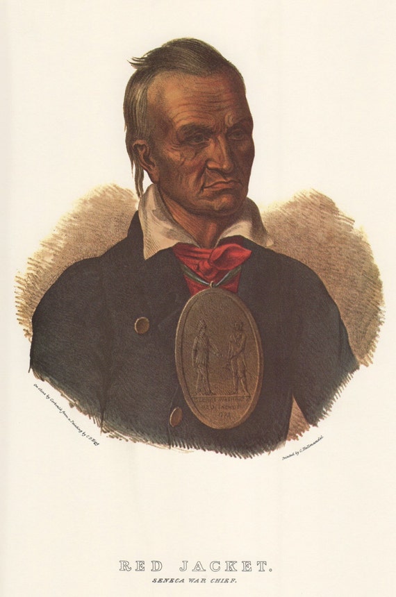 Red Jacket Vintage Native American Indian Chief Print Red Jacket Seneca War Chief History Indian Tribes of North America 1978 Vol I Etsy Ireland